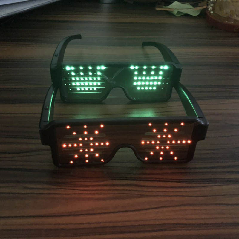 New LED light-emitting glasses bouncer artifact charging glasses KTV bar electronic music performance cheering props toy C