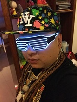 LED trampoline glowing glasses toy KTV bar nightclub music festival trembles Net red carnival night blue red