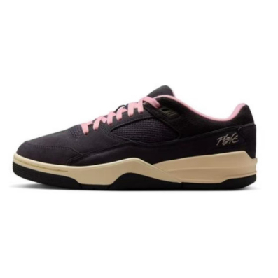 2026 New Flight Court Blue Skateboard Shoes Black and Pink Basketball Shoes Unisex Co-Branded Sneakers