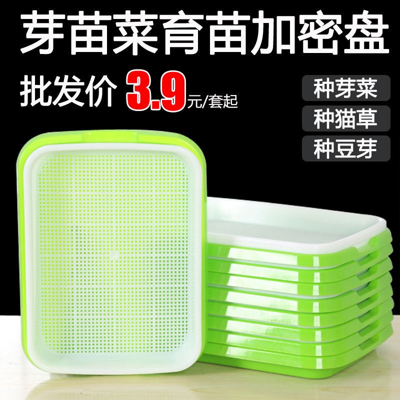 Hair Bean Sprout Vegetable Seedling Pan Bud Fry Vegetable Wheat Seedling Plant Pan Insulation With Lid Pea Fry Without Soil Cultivation Vegetable Fry