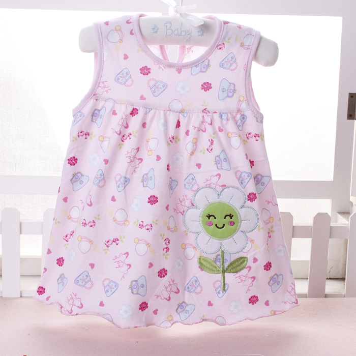 New cotton váy mùa hè váy mỏng búp bê váy bé quần áo bé công chúa váy treo váy cô gái ăn mặc