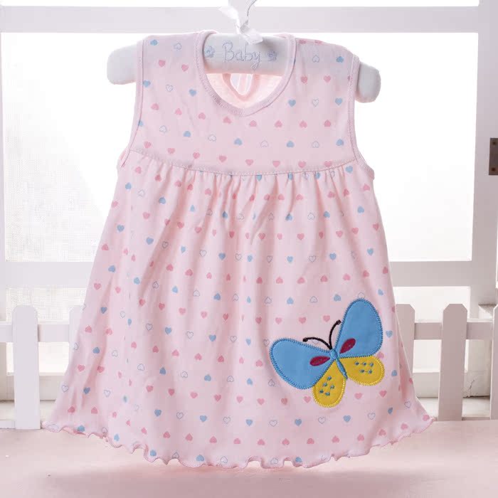 New cotton váy mùa hè váy mỏng búp bê váy bé quần áo bé công chúa váy treo váy cô gái ăn mặc