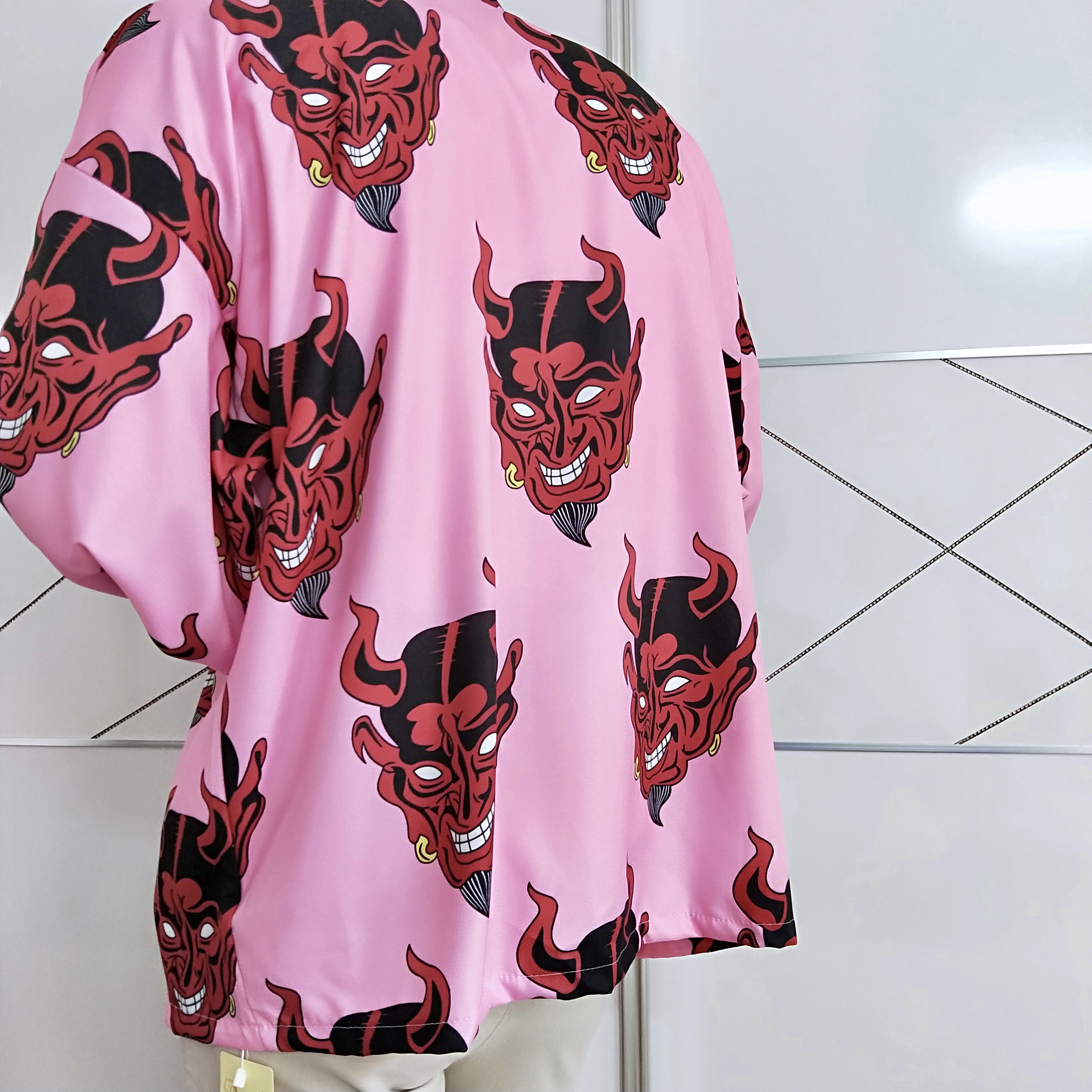 Áo gió phong cách Nhật Bản áo len lông vũ kimono Harajuku retro áo choàng Hanfu áo khoác quỷ áo chống nắng áo dài tay lỡ