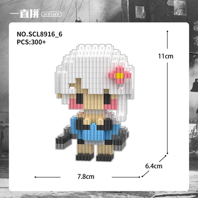 Nier: Automata Artificial Life Game Peripheral Yurha 2B9S Building Block Model Assembly Toy Small Ornament