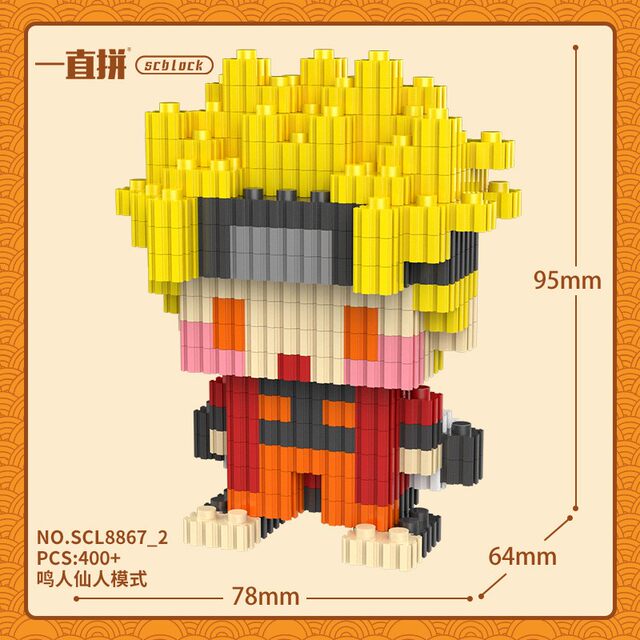 Anime Merchandise Naruto Building Blocks Naruto Kakashi Sasuke Itachi Educational Toys Hand-Assembled Gifts for Boys