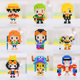 Small Particle Building Blocks Educational Adult Toys Luffy Chopper Nami Zoro One Piece Peripheral Model Ornaments