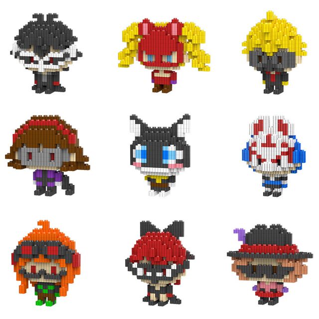 Persona Building Block Game Merchandise: Ren Amamiya, Ann Takamaki, Morgana Assembly Toy Models, Small Figurines