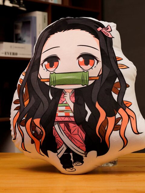 Two-Dimensional Animation Peripherals Demon Slayer: Kimetsu No Yaiba Pillow Tanjiro Chaneluhu Nezuko Butterfly Ninja Aid Doll