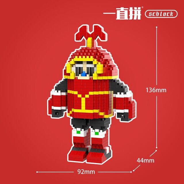 Iron Armor Xiaobao Peripheral Assembly Children's Educational Toys Kabuda Building Blocks Assembly Model Robot Ornament Gift