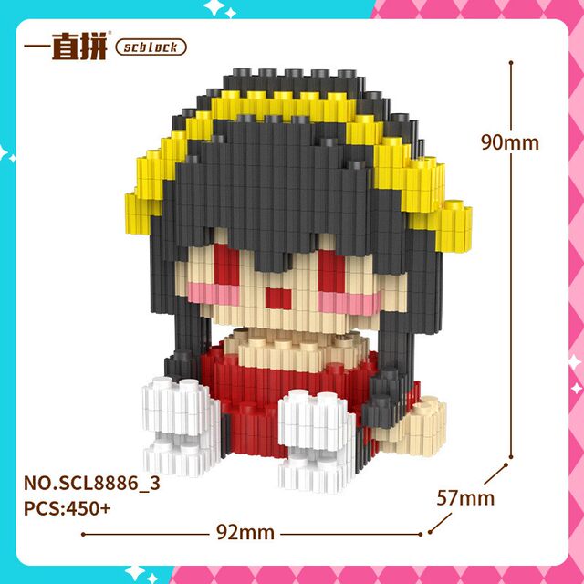 Spy X Family Anime Merchandise Anya Twilight Joel Building Block Toys Interlocking Particle Model Figurines