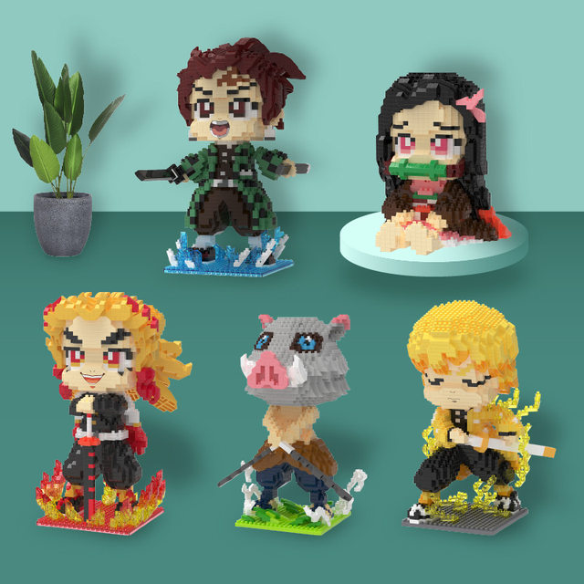 Micro Small Particle Series Building Blocks Educational Toy Demon Slayer Anime Model Ornament Kamado Tanjirou