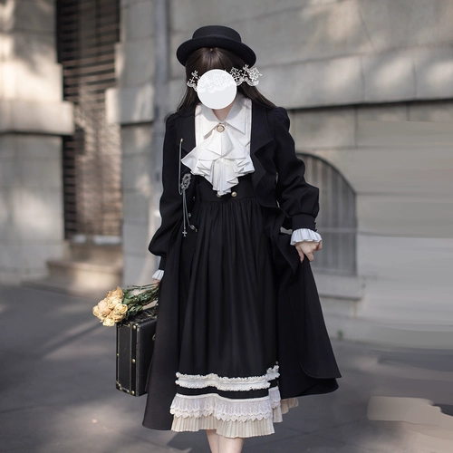 Элегантный длинный ретро фонарь, плащ, в британском стиле