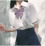 Корейская униформа, мини-юбка, рубашка, в корейском стиле, А-силуэт