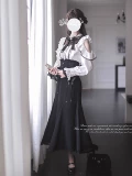 胡桃木 Оригинальная японская элегантная юбка, рубашка, рыбий хвост
