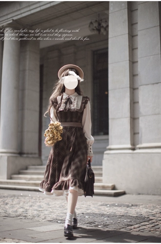 胡桃木 Оригинальный корсет, длинная юбка, стиль Лолита