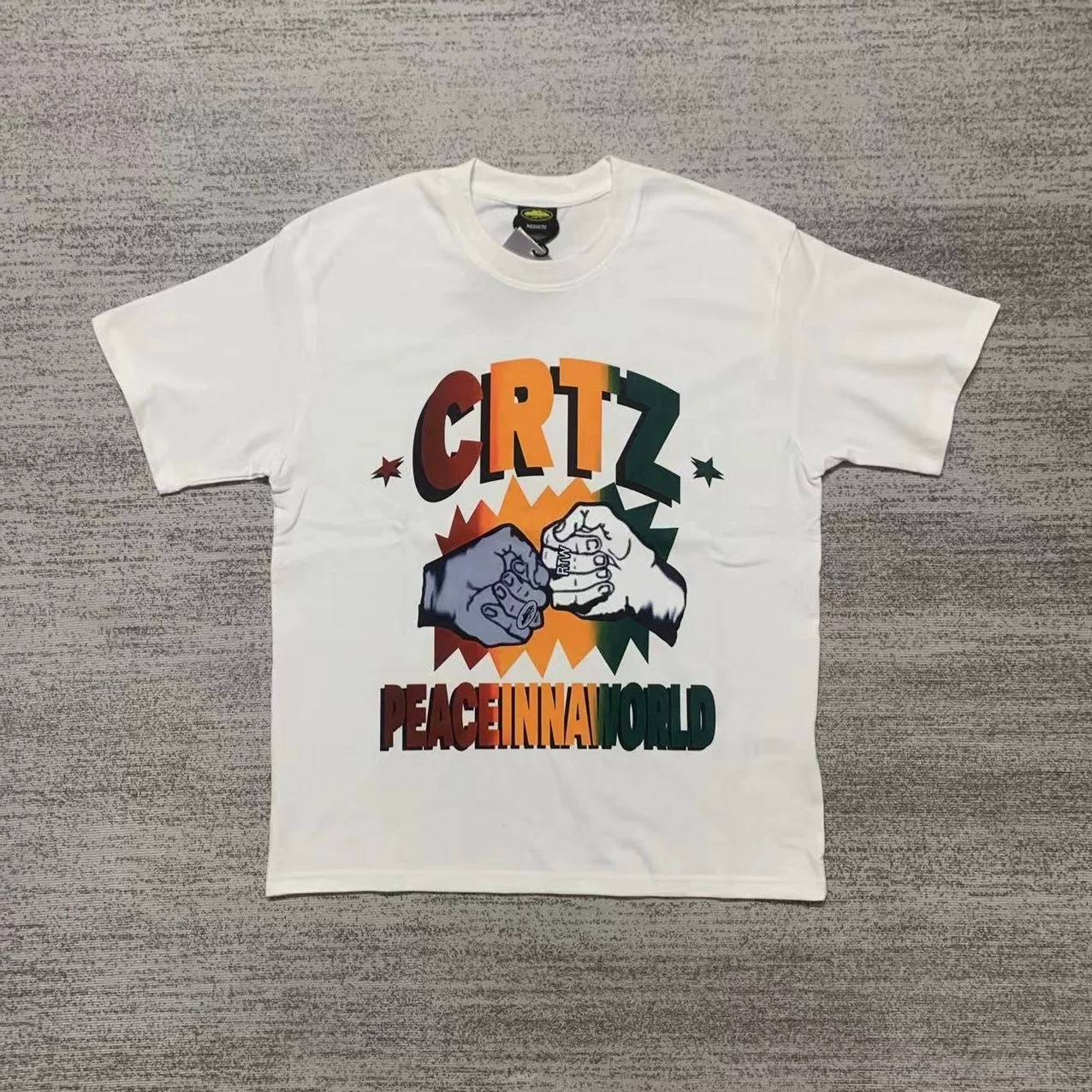 Футболка с круглым воротом для отдыха, американский стиль, с коротким рукавом, оверсайз