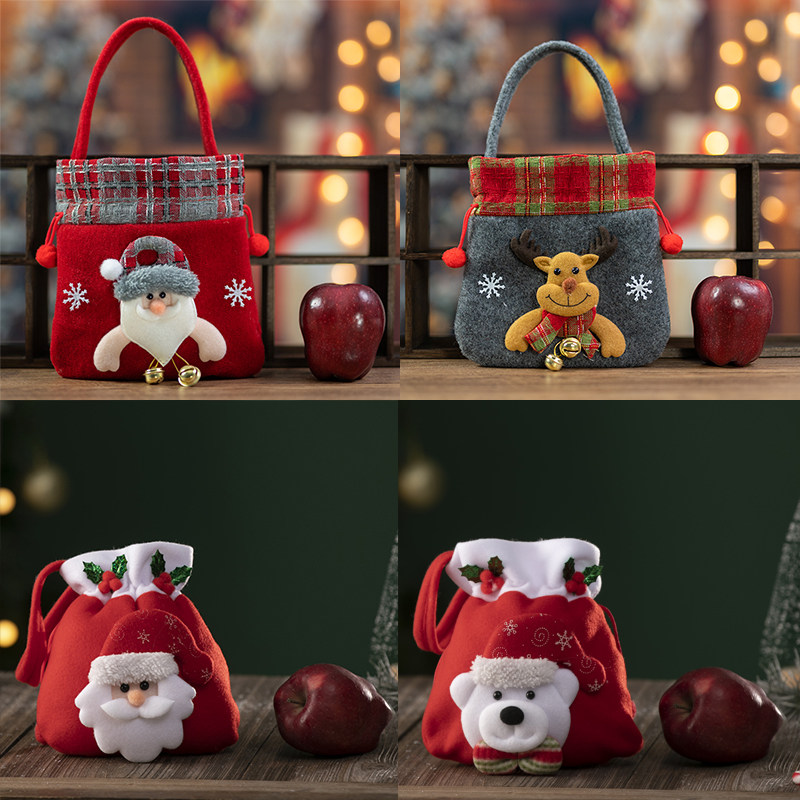 Christmas decorations Christmas small socks Christmas tree Pendant hanging accessories Gift Bags Kindergarten Candy Bag Gift Bags