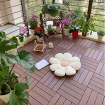 Outdoor Floor Plastic Wood Outdoor Terrace Anticorrosive Wood Balcony Bathroom Garden Courtyard Villa Solid Wood Splicing Floor Sticker