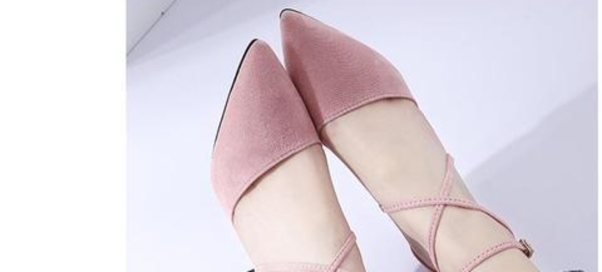 Xuân-Hè 2018 mới Dép nữ Baotou với giày cao gót nhọn có đế dày với giày nữ sinh La Mã dép quai hậu nữ đi học
