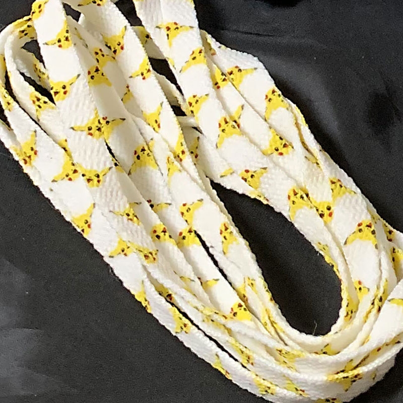 white cons皮卡丘印花可爱鞋带 white cons皮卡丘印花可爱鞋带