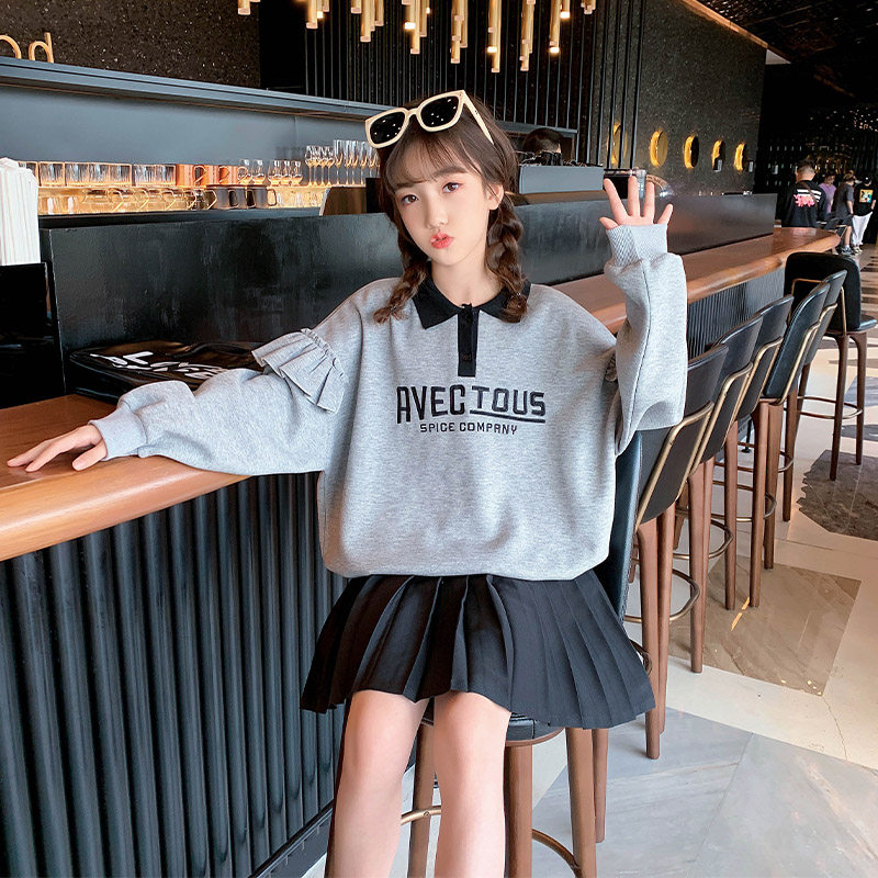 Girls thick T-shirt clothing new childhood childhood clothing Korean pie girl clothing trend
