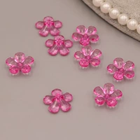 Прозрачный пяти -протечный цветок [100 граммов розовой красной