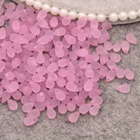 Матовые бусины в виде капель воды [фиолетовые, 100 шт.]