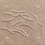 Медная изогнутая трубка, ручка ручной работы, браслет, аксессуар для волос, аксессуары, 2×30мм, со сквозным отверстием, «сделай сам»