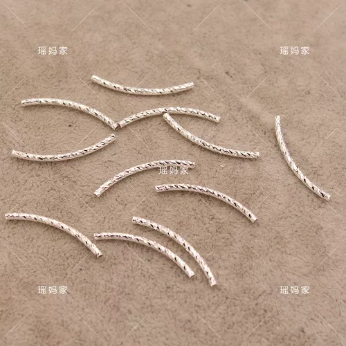 Медная изогнутая трубка, ручка ручной работы, браслет, аксессуар для волос, аксессуары, 2×30мм, со сквозным отверстием, DIY