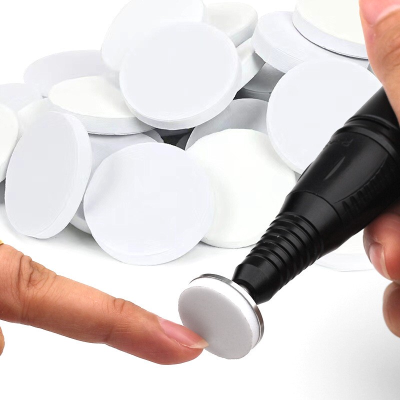 Nail Polishing Pen with Mini Polishing Disc, Beginner's Frisbee Tool, Special Small Sanding Disc for Nail Surface Polishing