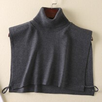 False collar womens high neck knitted base shirt collar pullover head and neck cover Wild decoration cervical spine autumn and winter warm false collar