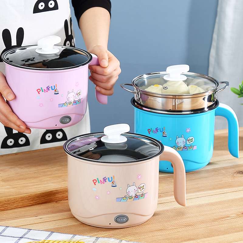 Mini Electric Cup Stainless Steel Electric Cooking Cup Small Portable Noodle Cooking Water Pot Health Cup Travel Artifact