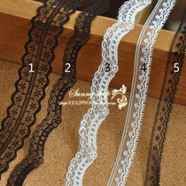 Multi-model rice white black thin lace narrow lace HB13071113 (1 piece = 10 m)