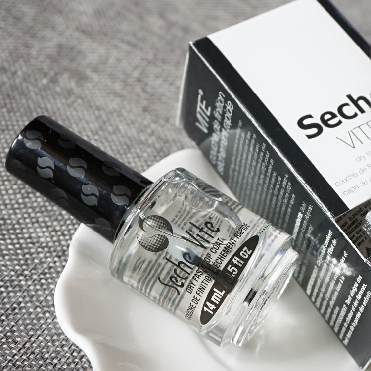 Recommend SECHE VITE quick-drying bright oil quick-drying top oil transparent color with nail polish