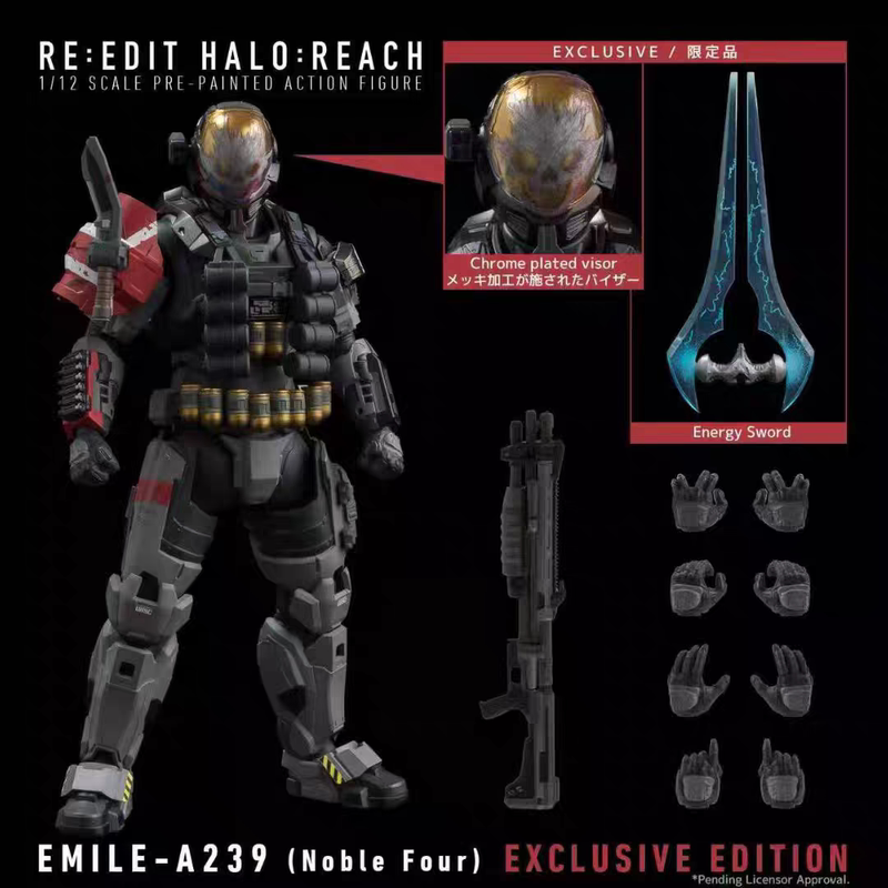 Domestic Ko 1/12 Halo Reach Emile A239 Master Chief Action Figure Model Domestic Ko 1/12 Halo Reach Emile A239 Master Chief Action Figure Model