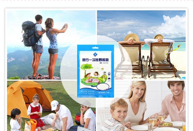 2 Gói thảm dùng một lần mat ngoài trời thảm ngoài trời không thấm nước và dầu chống thấm thảm cỏ cắm trại - Thảm chống ẩm / Mat / Gối xốp trải sàn