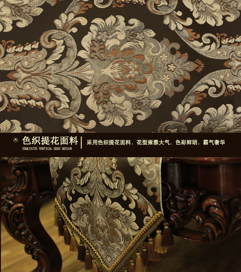 Phong cách châu Âu khăn trải bàn bàn cà phê vải bảng bảng runner vải Luxury bàn trà tủ TV cờ Mỹ cờ đuôi nheo - Khăn trải bàn khăn bàn