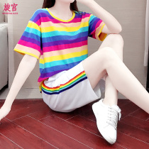 Square dance clothing new suit female summer Yang Liping fitness sports dance clothes hip-hop trend fashion trolling dance