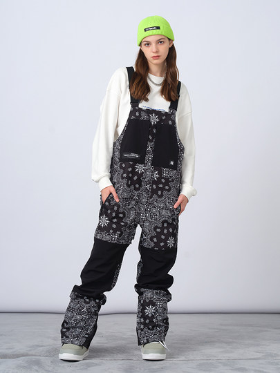 Nandn Nanen 23 New Ski Overalls Snowboard Jumpsuit Waterproof Wear-Resistant Loose Fit Unisex Color-Blocking Breathable