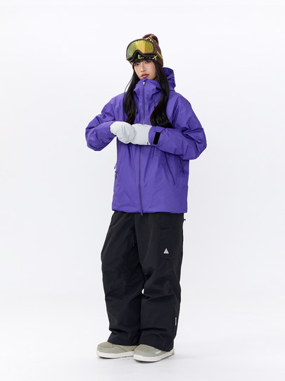 Nanen 25 New Model Single and Double Board Ski Cotton Jacket for Women and Men, 3L Padded for Warmth and Cold Protection, Outdoor Ski Jacket for Winter