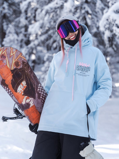 Nanen Ski Sweatshirt Is Waterproof and Unisex, Suitable for Snowboarding, Professional American-Style Solid Color Outdoor Sports Inner Layer Top