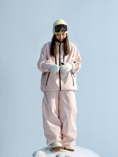 Nanen Women's Ski Jacket 2024 New Model Ski Jacket for Snowboarding and Skiing, Waterproof, Loose Fit, Fully Seam-Sealed 3L Snow Jacket Top