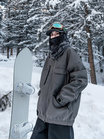 Nanen Ski Jacket for Women, Waterproof and Windproof, Niche Autumn and Winter Loose-Fitting Top, Men's Cold-Proof and Warm Snow Jacket