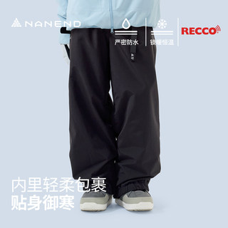 Nanen Ski Pants for Women and Men, 2025 Recco Fleece-Lined, Warm, Waterproof Bottoms, Free Fit