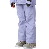 (Co-branded model) Nan En x DOLL ski pants are warm waterproof windproof mens and womens single and double snowboard pants wear-resistant