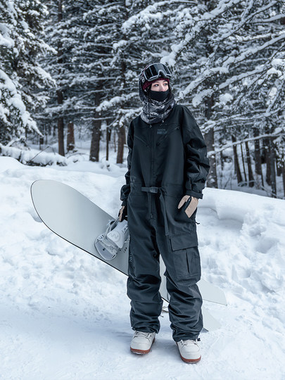 Nanen Ski Pants for Women and Men, Loose Fit, Winter Single and Double Board New Waterproof Professional Ski Suit, Thickened One-Piece Suit