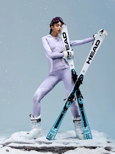 [Nanen & Awex Collaboration] Merino Wool Ski Quick-Dry Clothing Gradient Compression Knitzonex Women's Style