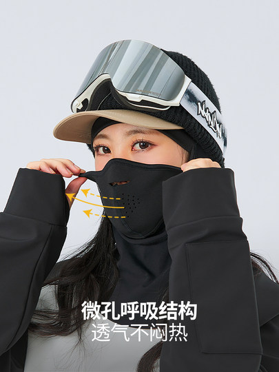 Nanen Ski Face Mask for Women, Outdoor Winter Warm Quick-Drying Windproof Breathable Mask with Hood and Brim for Men