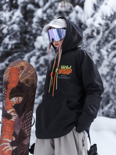 Nanen Ski Sweatshirt Is Waterproof and Unisex, Suitable for Snowboarding, Professional American-Style Solid Color Outdoor Sports Inner Layer Top