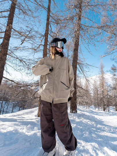 Nandn Ski Suit for Women, Professional Single and Double Board American-Style Ski Clothing, Men's Japanese-Style Thickened Suit